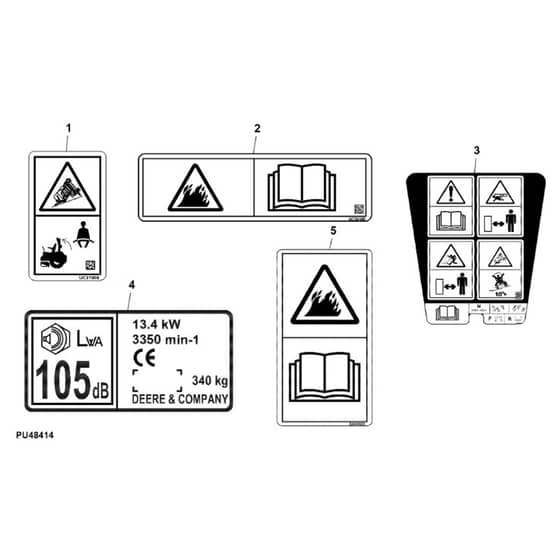 John Deere Z530M - PC13914 - Labels - ST1010229