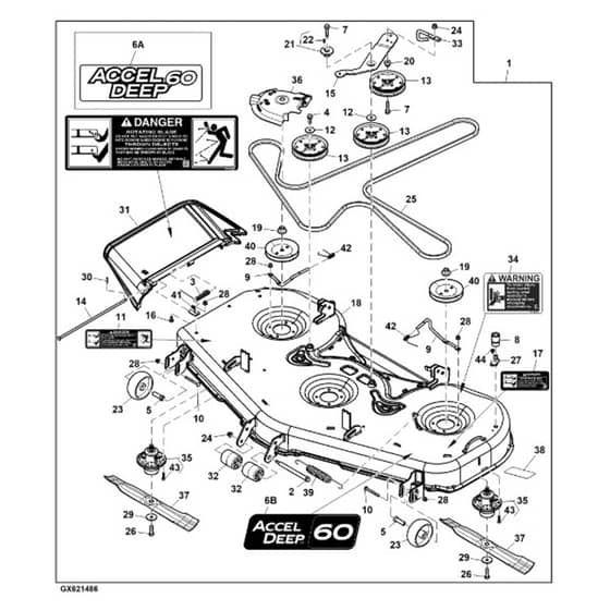 John Deere Z530M - PC13914 - Mower Deck - ST1010905