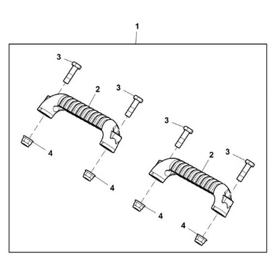John Deere Z530M - PC13914 - Footrest Kit - ST940233