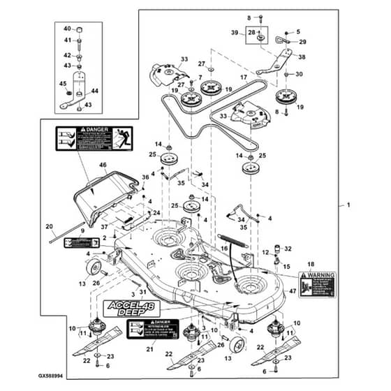 John Deere Z535M - PC12791 - Mower Deck - ST837095