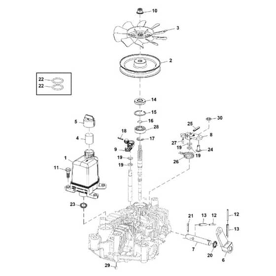 John Deere Z535M - PC12791 - Transaxle Pump - ST951821