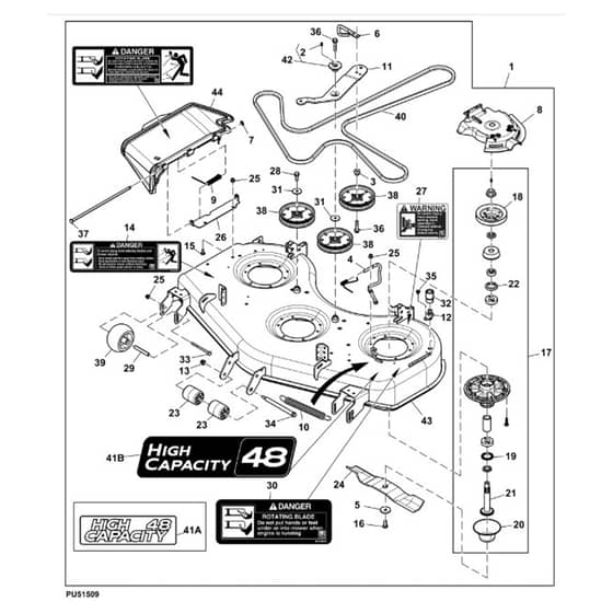John Deere Z540R - PC12794 - Mower Deck - ST1005793