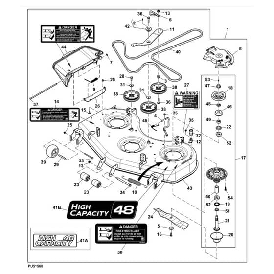 John Deere Z540R - PC12794 - Mower Deck - ST1010704