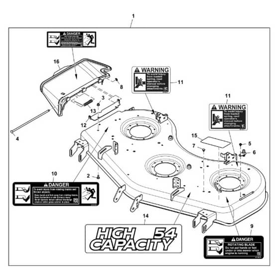 John Deere Z540R - PC12794 - Mower Deck - ST1024759