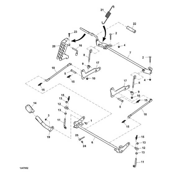 John Deere Z540R - PC12794 - Lift Arm - ST835844