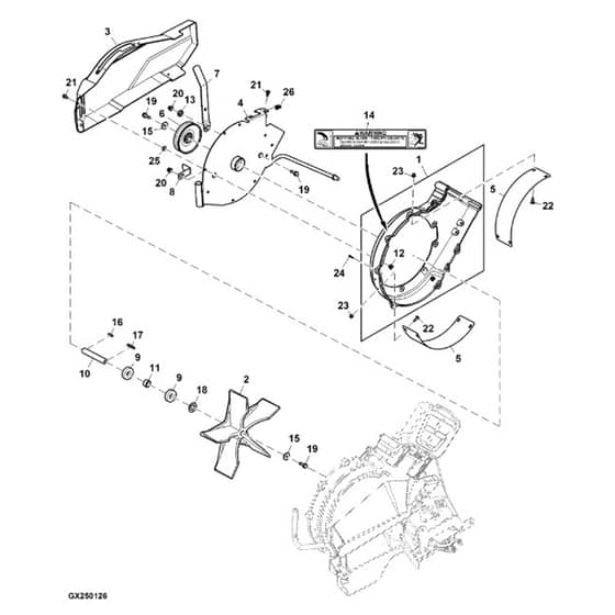 John Deere Z540R - PC12794 - Fan / ( - 050000) - ST843730