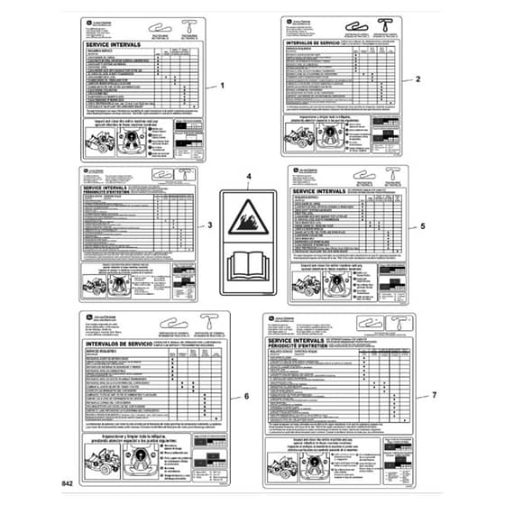 John Deere Z540R - PC12794 - Labels - ST955484
