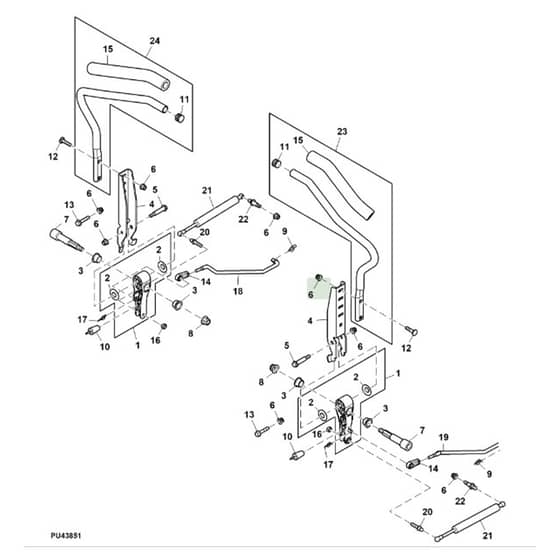 John Deere Z545R - PC13916 - Steering System ( - 120000) - ST1006525