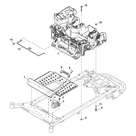 John Deere Z545R - PC13916 - Footrest - ST1011132