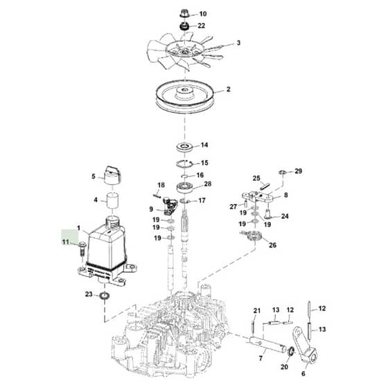 John Deere Z545R - PC13916 - Transaxle Tank - ST1011440