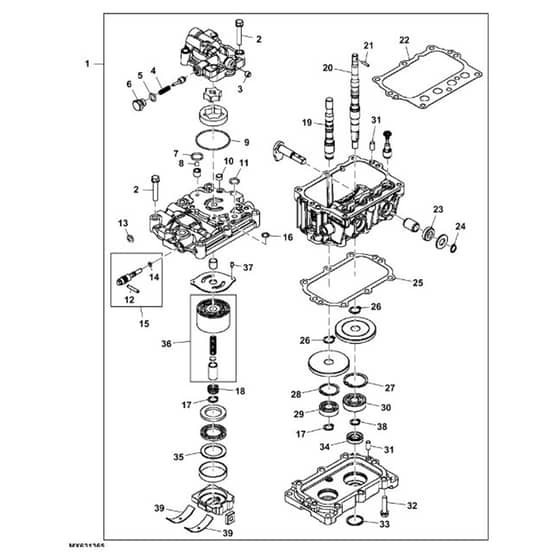 John Deere Z645 - PC10431 - Hydraulic Pump ( - 130000) - ST515118