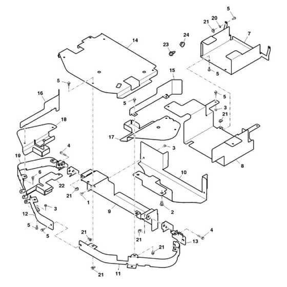 John Deere Z645 - PC10431 - Shielding Kit ( - 130000) - ST725239