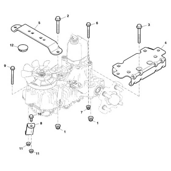 John Deere Z645 - PC10431 - Mounting Brackets (130001 - ) - ST740110