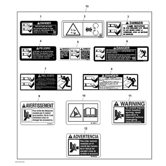 John Deere Z645 - PC10431 - Labels - ST784634