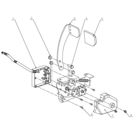 EGO Z6 - Ride-on Mower (ZT4200E-L) (Jan 2022) Parking Assembly Diagram