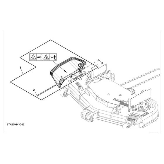 John Deere Z740R - PC13621 - Discharge Chute (030001 - ) - ST1015257