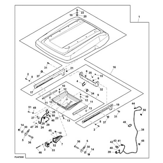 John Deere Z740R - PC13621 - Canopy Kit - ST1018938