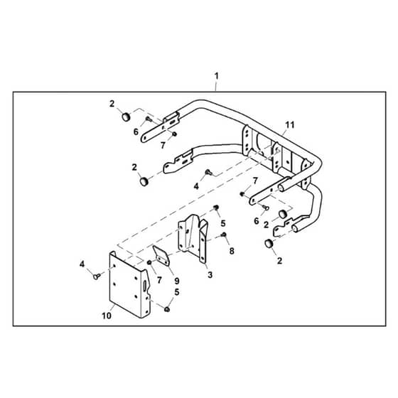 John Deere Z740R - PC13621 - Rear Bumper - ST940191