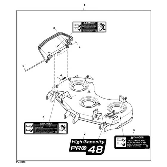John Deere Z740R - PC13621 - Mower Deck - ST940230