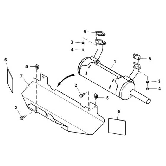 John Deere Z740R - PC13621 - Muffler - ST941985