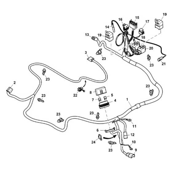 John Deere Z740R - PC13621 - Chassis Wiring ( - 060000) - ST941990