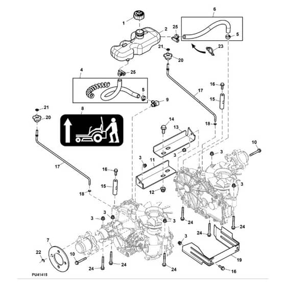 John Deere Z740R - PC13621 - Hydraulic Reservoir - ST945072