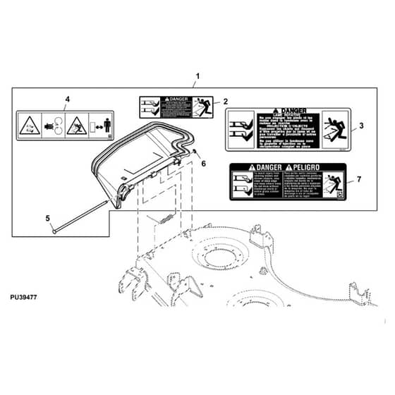 John Deere Z740R - PC13621 - Discharge Chute - ST989294