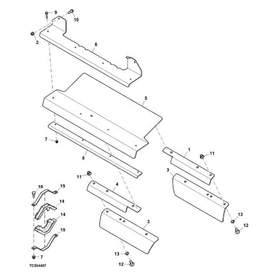John Deere Z950R - PC11782 - Deflectors (090001 - ) - ST1005283