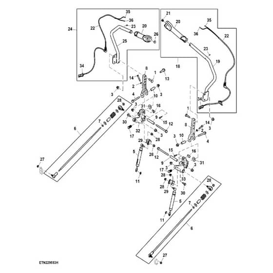 John Deere Z950R - PC11782 - Steering Linkages (090001 - ) - ST1007840