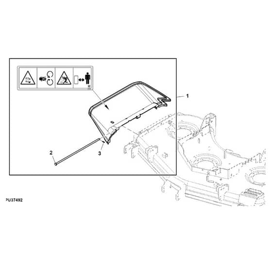 John Deere Z950R - PC11782 - Discharge Chute (090001 - ) - ST1014037