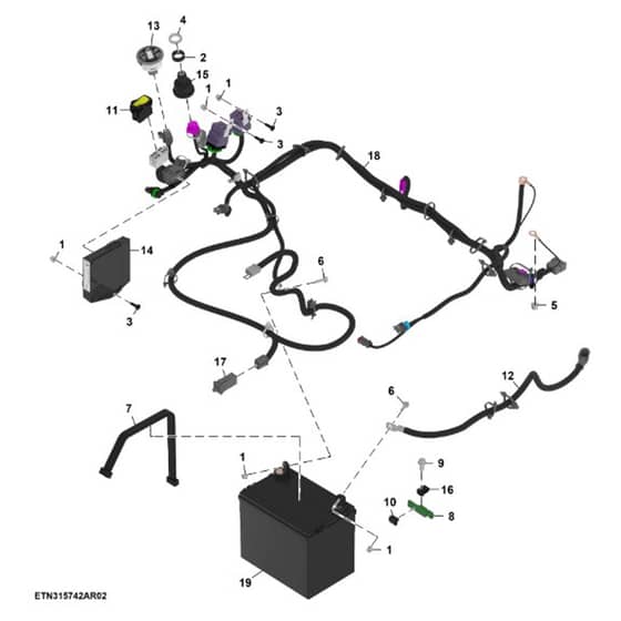 John Deere Z950R - PC11782 - Wiring Harness (140001 - ) - ST2072248