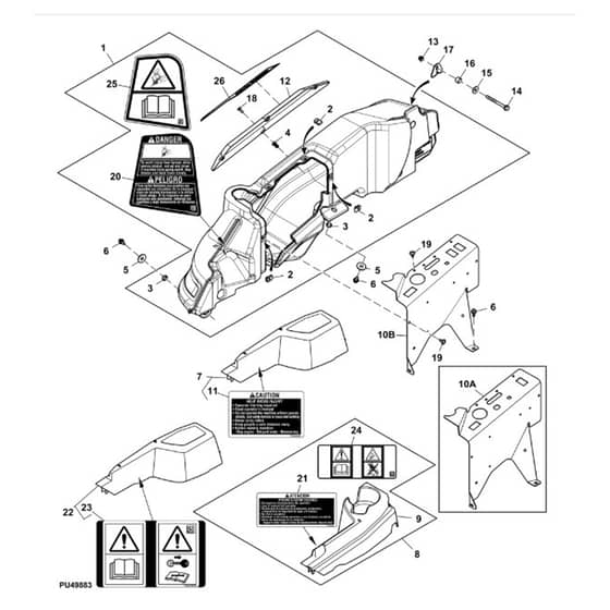 John Deere Z950R - PC11782 - Fenders ( - 140000) - ST2144628