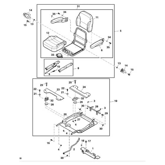 John Deere Z950R - PC11782 - Standard Seat - ST741797