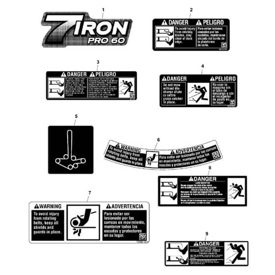 John Deere Z950R - PC11782 - Labels - ST743180
