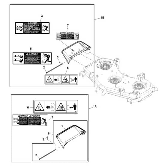 John Deere Z950R - PC11782 - Discharge Chute - ST743198