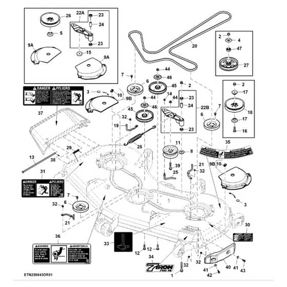 John Deere Z950R - PC11782 - Belt Idlers - ST743642