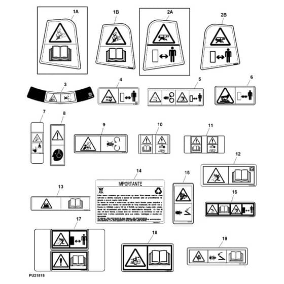 John Deere Z950R - PC11782 - Labels - ST747219