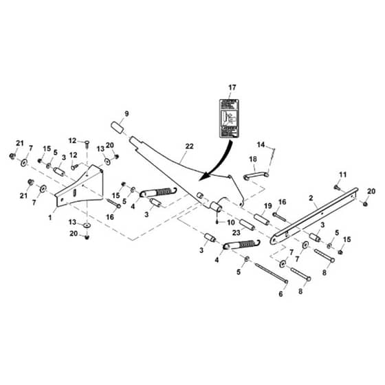 John Deere Z950R - PC11782 - Handle - ST797382
