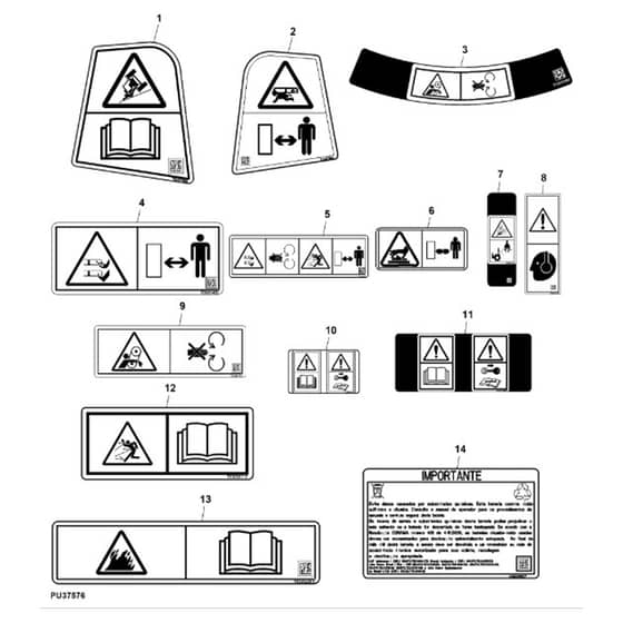 John Deere Z950R - PC11782 - Labels - ST901499