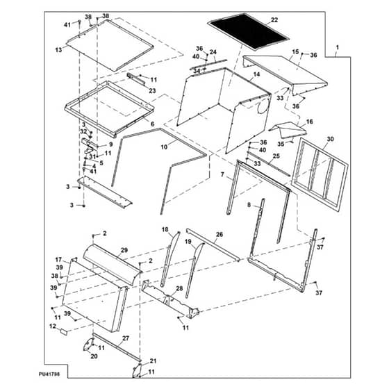 John Deere Z950R - PC11782 - Hopper Kit - ST993761