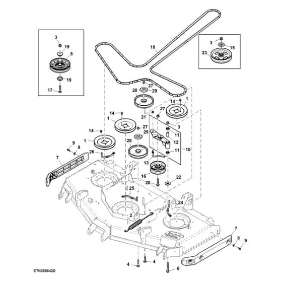 John Deere Z994R - PC13622 - Belt Drive (030001 - ) - ST1005086