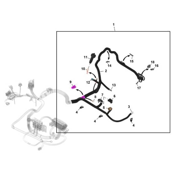 John Deere Z994R - PC13622 - Chassis Wiring (2/2) (070001 - ) - ST1312148