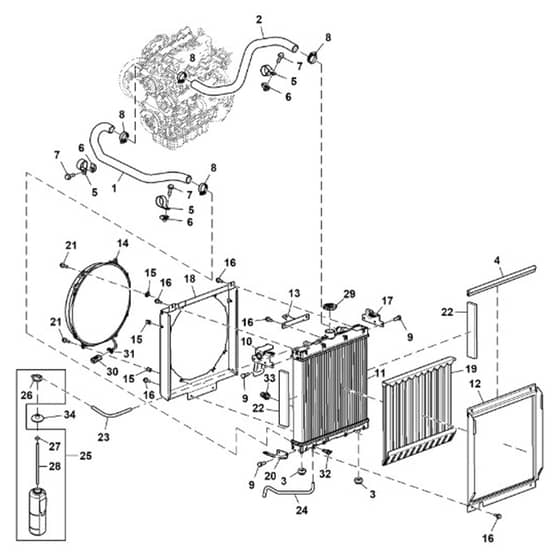 John Deere Z994R - PC13622 - Radiator - ST939840