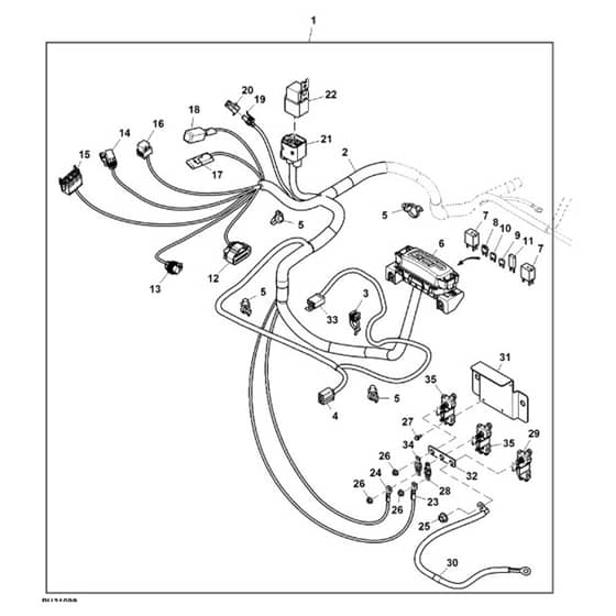 John Deere Z994R - PC13622 - Chassis Wiring (1/2) ( - 070000) - ST940684