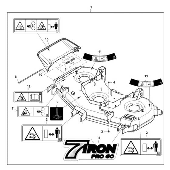 John Deere Z994R - PC13622 - Deck Shell - ST971226