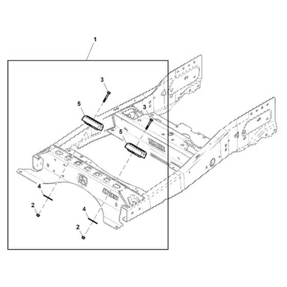 John Deere Z994R - PC13622 - Footrest Kit - ST993755