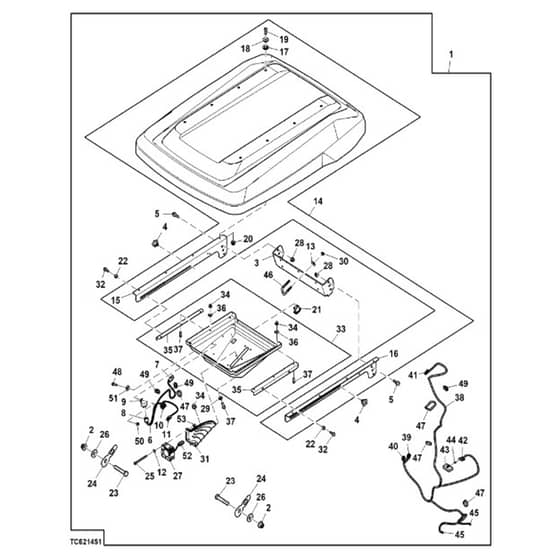 John Deere Z997R - PC12156 - Canopy Kit (020001 - ) - ST1018953
