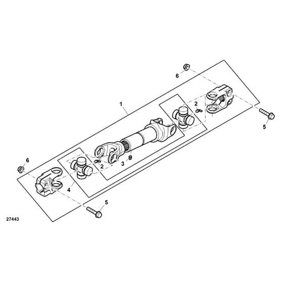 John Deere Z997R - PC12156 - Drive Shaft - ST766830