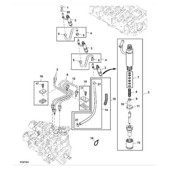John Deere Z997R - PC12156 - Fuel Injection - ST777797