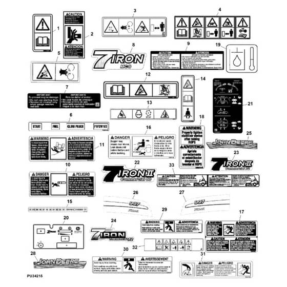 John Deere Z997R - PC12156 - Labels - ST778965